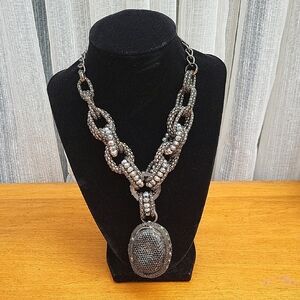 Elegant Silver Statement Necklace